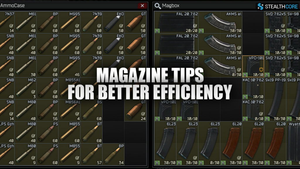 tarkov magazine guide - tips