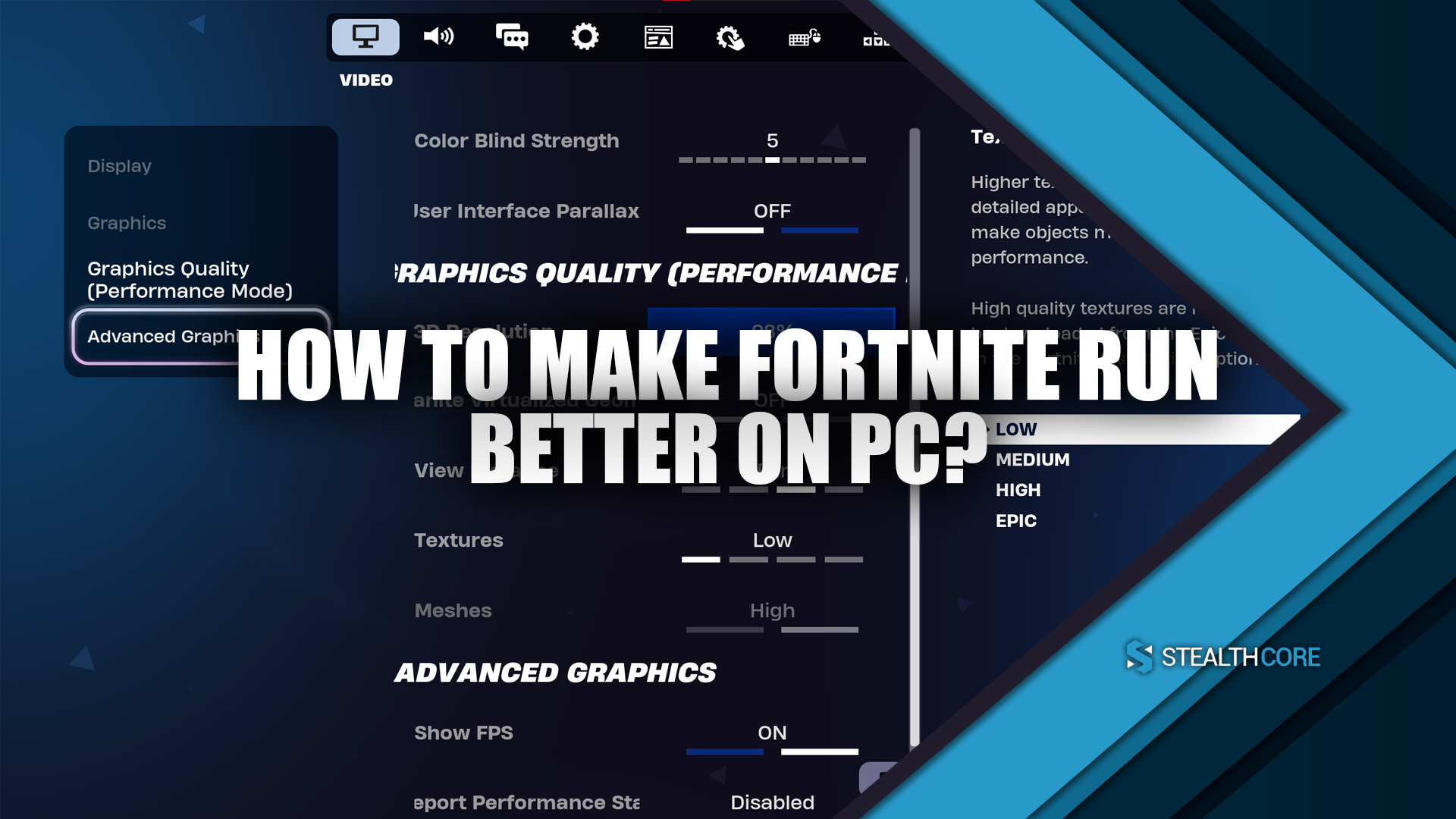 How to Make Fortnite Run Better on PC - Fortnite Best Settings