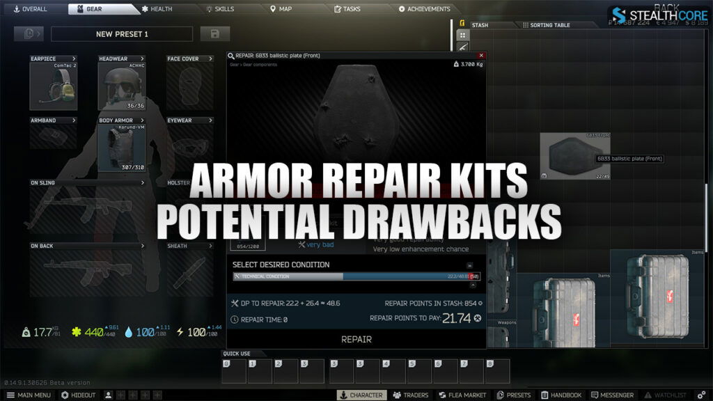 Armor Repair Kit Potential Drawbacks 
