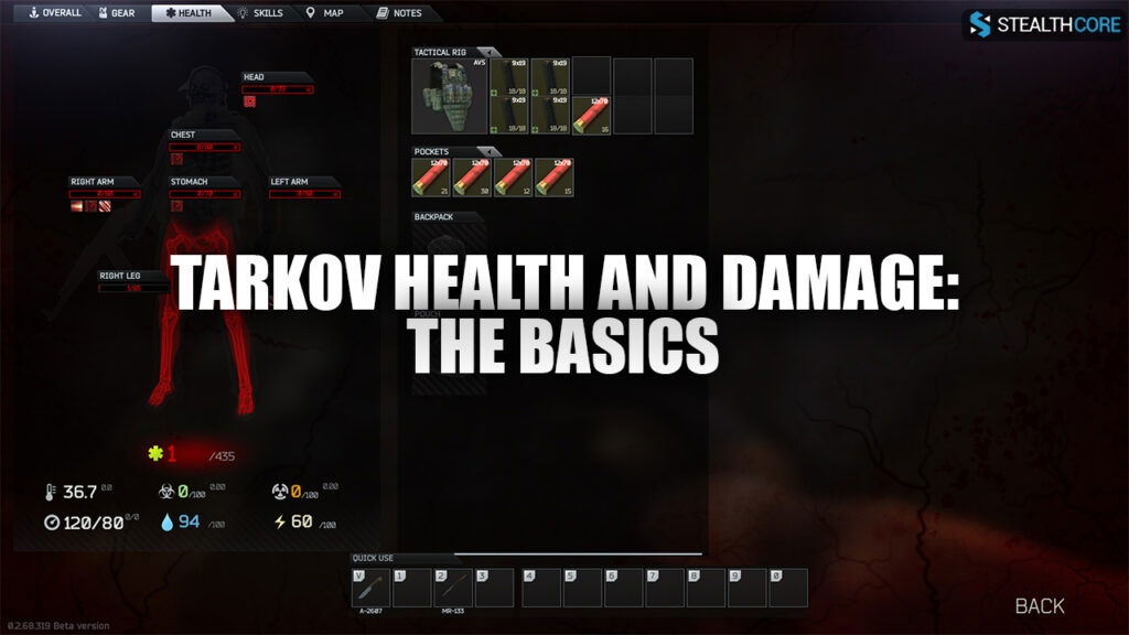 tarkov health and damage basics