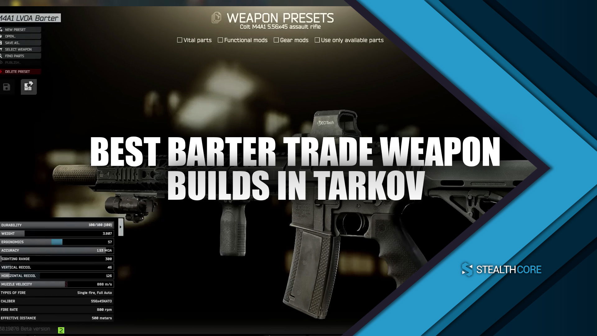 barter trade weapon builds