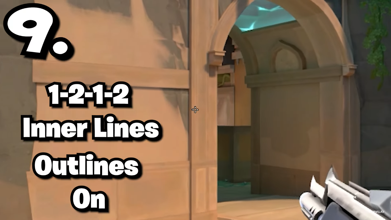 Classic White Outline valorant crosshair