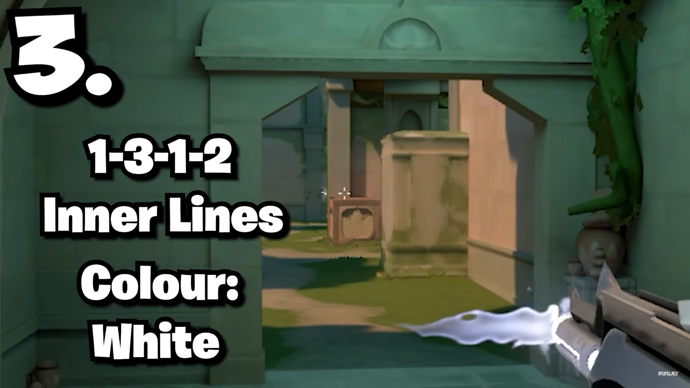 Thin White X valorant crosshair