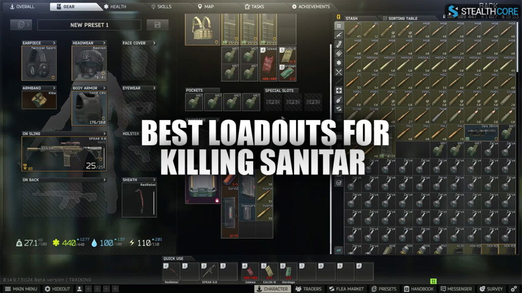 Best Loadout for Killing Sanitar