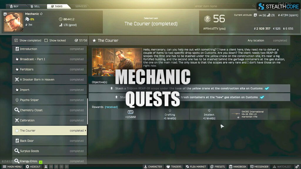 mechanic quests